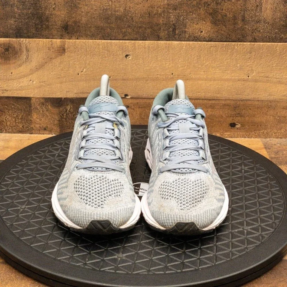MIZUNO WAVE RIDER WAVE KNIT WOMENS ATHLETIC SHOES RUNNING GYM BLUE LOW SIZE 7.5